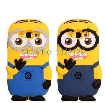 1pcs/lot 3D Cartoon Despicable Me Minions Soft Silicon Rubber Phone Case For Samsung Galaxy A7 A700 A7000 Protective Skin Shell |