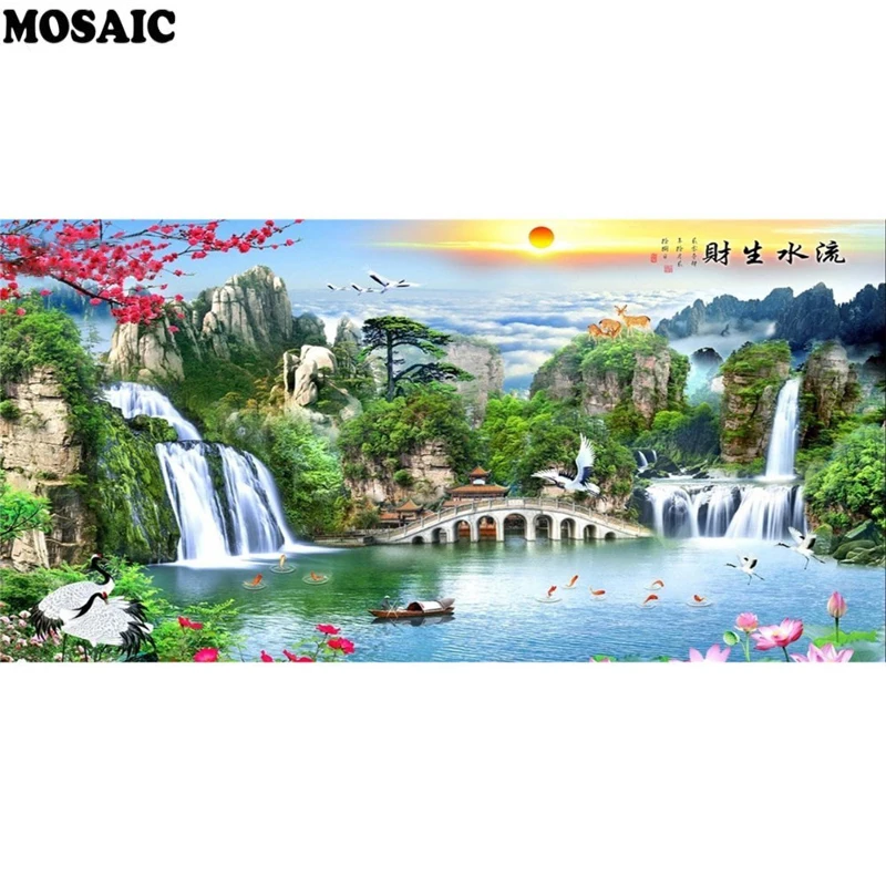 Diamond Painting Traditional Chinese Landscape diamond Embroidery 5D