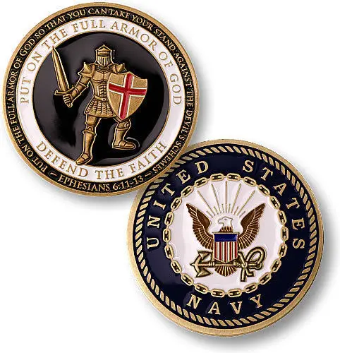 

Armor of God U S Navy Challenge Coin,plating 24 k gold Coin 50pcs/lot DHL free shipping