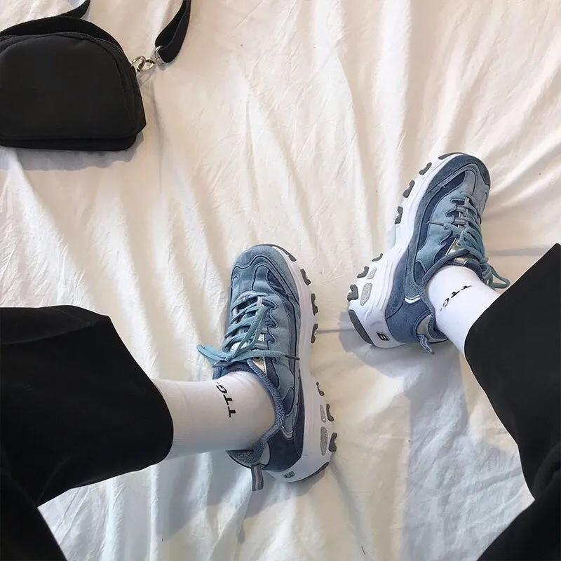 

2019 Spring Autumn Fashion Sneakers Women Shoes Tenis Feminino Casual Shoes Outdoor Walking Shoes Woman Shoes blue A3A-41