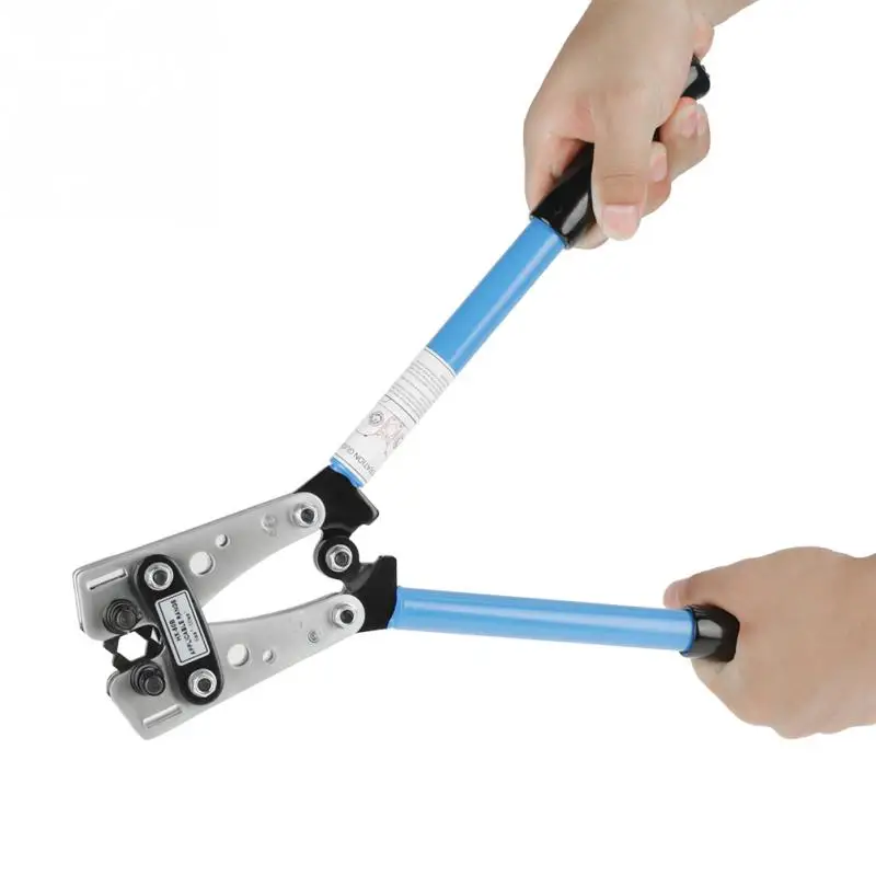 

1 Pcs Pliers 6 - 50 mm Plug Terminal Crimping Tool Cable Wire Lug Hex Terminal Crimper Blue Color HX-50B