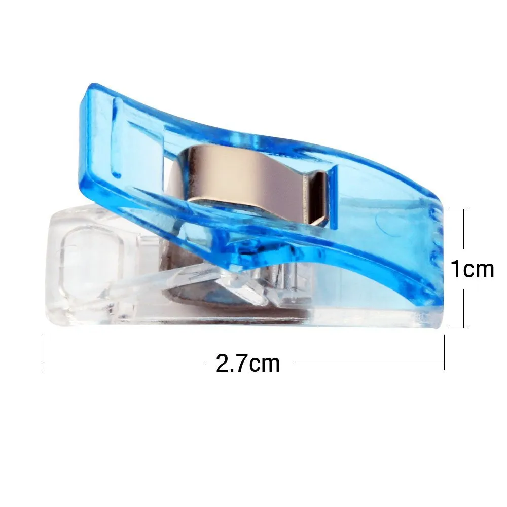 

60 PCS Colorful Sewing Craft Quilt Binding Plastic Clips Clamps Pack Pinzas De Ropa Clothespins Clothes Holder#w