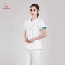 Корейская версия Хирургическая Одежда медсестры короткий рукав кисти ободок Антибактериальный хирургический Костюм Продвижение