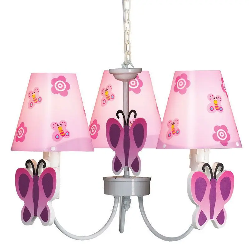 Nette Rosa Schmetterling Prinzessin Zimmer Kronleuchter Madchen Kinderzimmer Hangen Lampen Kinder Kinder Kronleuchter Leuchten Lamp Switch Lamp Alarmlamp Tiffany Aliexpress