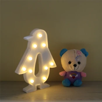 

Novelty 3D Penguin Shape Nightlight LED bulb holiday lighting portable lantern with RGB controllerd decoration for home bar gift