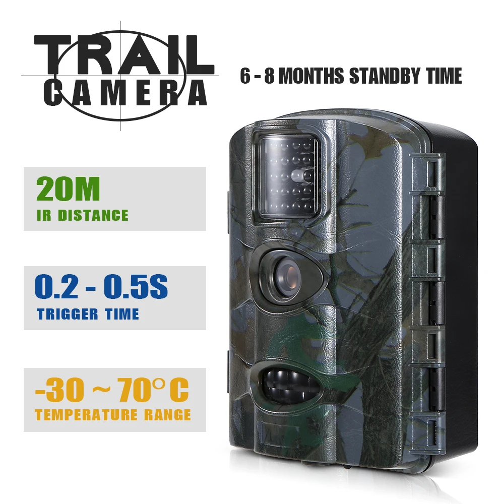 

16MP 1080P Trail Camera Hunting Game Camera Outdoor Wildlife Scouting Camera PIR Sensor Infrared Night Vision Hunting Camera