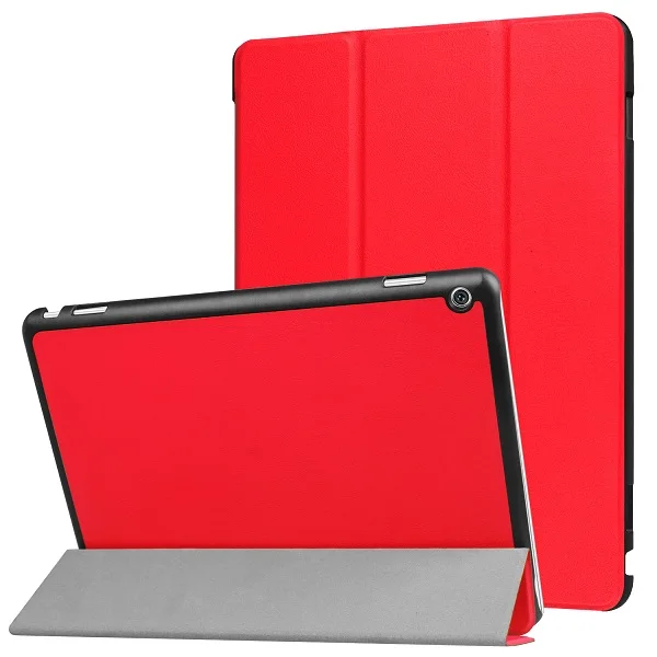 Смарт ультра Стенд чехол для huawei MediaPad M3 Lite 1" планшет для BAH-W09 BAH-AL00 10" планшет+ Бесплатный подарок - Цвет: HWM310LITE KST RD