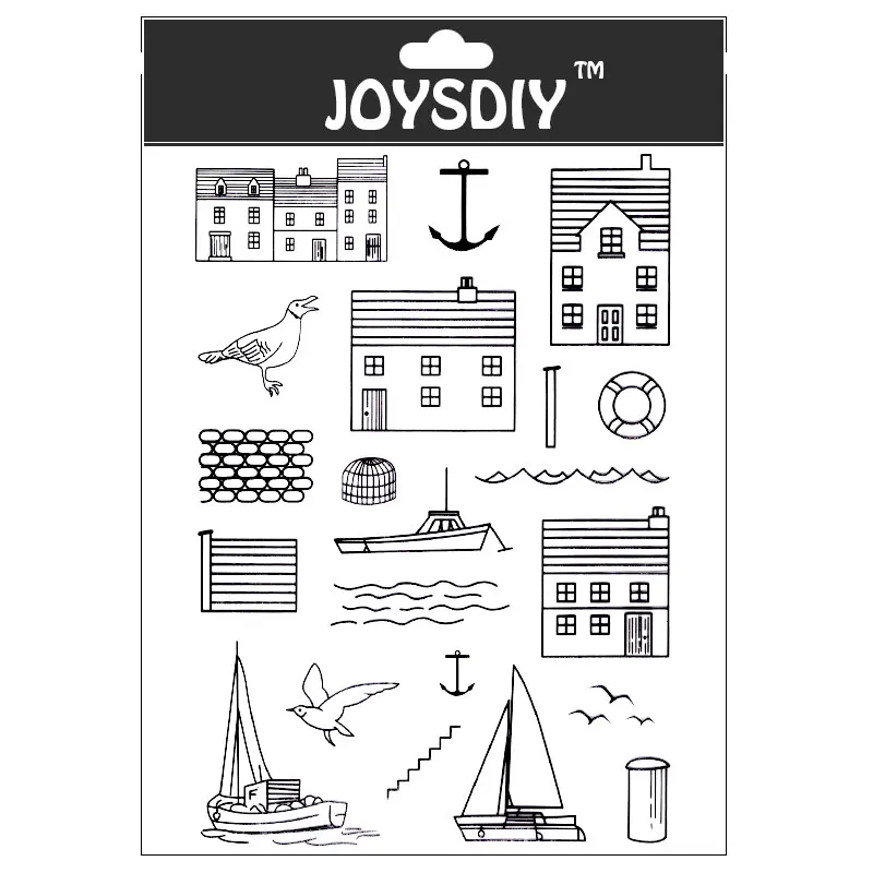 

Scrapbook DIY photo cards account rubber stamp clear stamp transparent stamp Handmade card stamp ISLAND HOME BIRD SHIP ANCHOR
