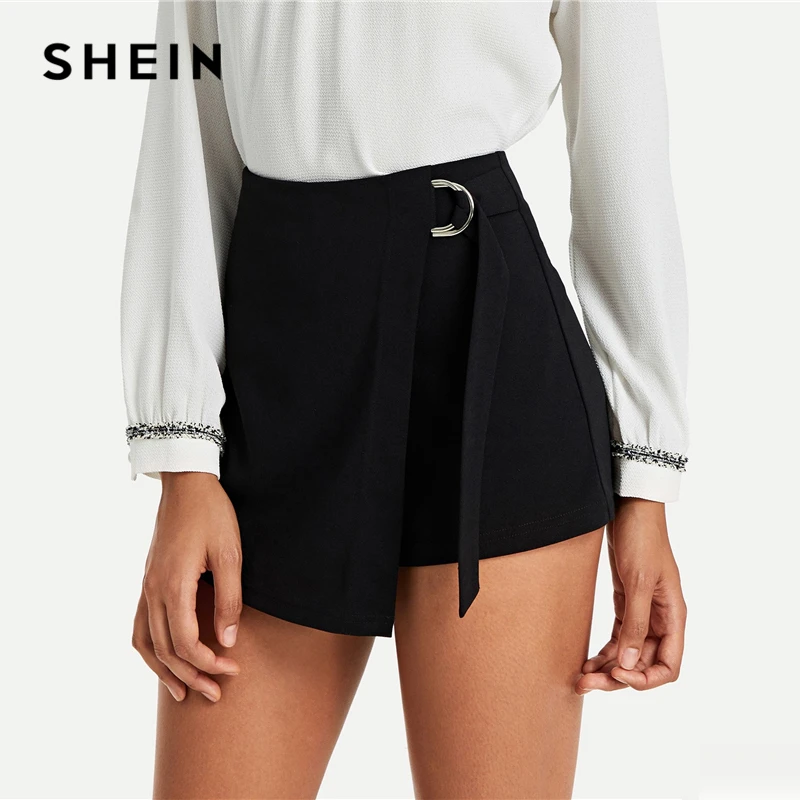 SHEIN Элегантные Летние Женские Шорты С Средней Талией Для Офиса