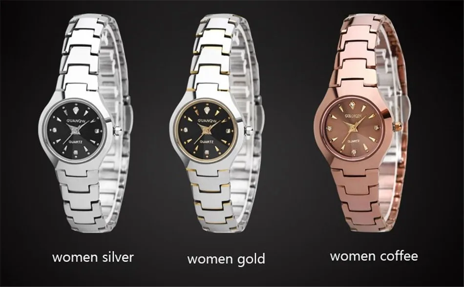 Часы женские роскошные Лидирующий бренд GUANQIN кварцевые женские часы водонепроницаемые сапфировые часы из вольфрамовой стали модные женские наручные часы