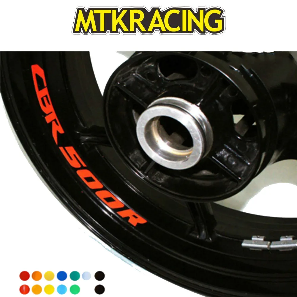 

MTKRACING CBR500R 8 X CUSTOM INNER RIM DECALS WHEEL Reflective STICKERS STRIPES for HONDA CBR 500R