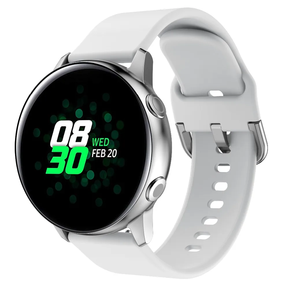 Силиконовый спортивный 20 ремешок для часов, мм для samsung Galaxy Watch Active/Galaxy 42 мм/Amazfit Bip/Lite браслет для смарт-часов