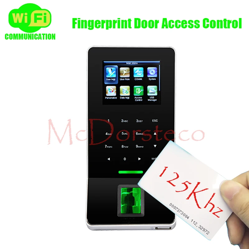 ZK F22 Wi-Fi отпечатков пальцев Система контроля доступа TCP/IP отпечатков пальцев и Rfid карты дверь Управление Лер в Wiegand и из