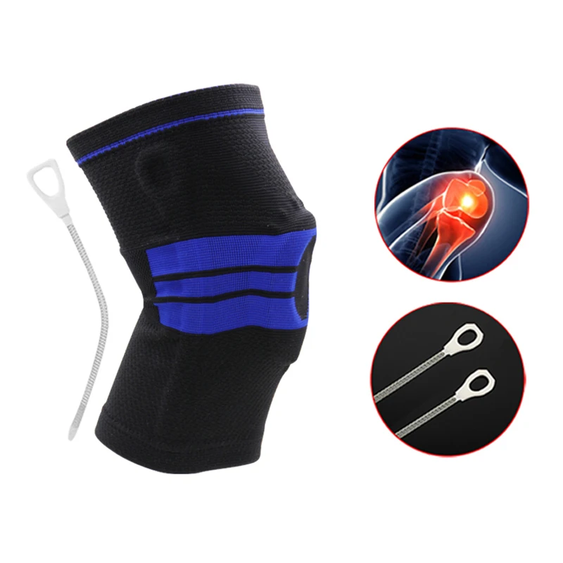 

1Pcs New Weaving Silicone Knee Pads Supports Brace Volleyball Basketball Patella Protectors Sports Safety Kneepads Knee Pads