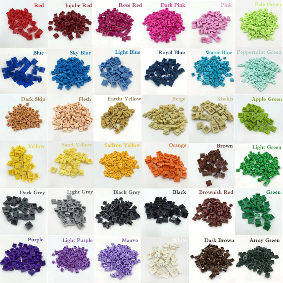 

Smartable Toys plate brick 1X1 Short Building Blocks DIY Toys Compatible Legoing minecrafted Toys Lepin 588pcs/lot