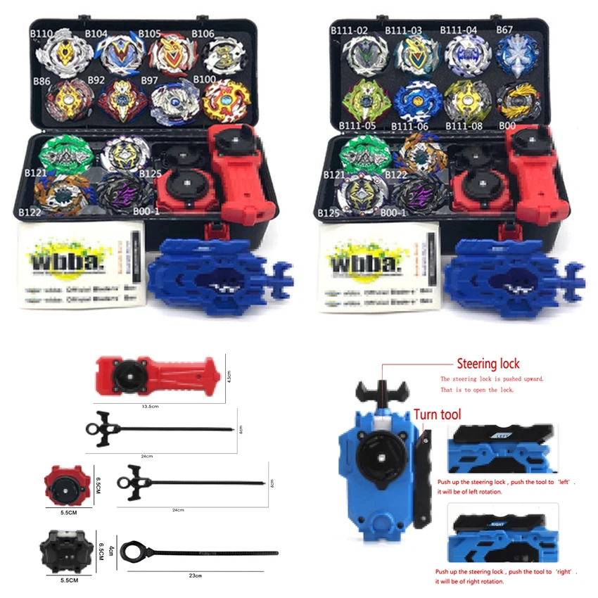 2019 New Beyblade Burst Bey Blade Toy Metal Funsion Bayblade Set Storage Box With Handle Launcher Plastic Box Toys For Children