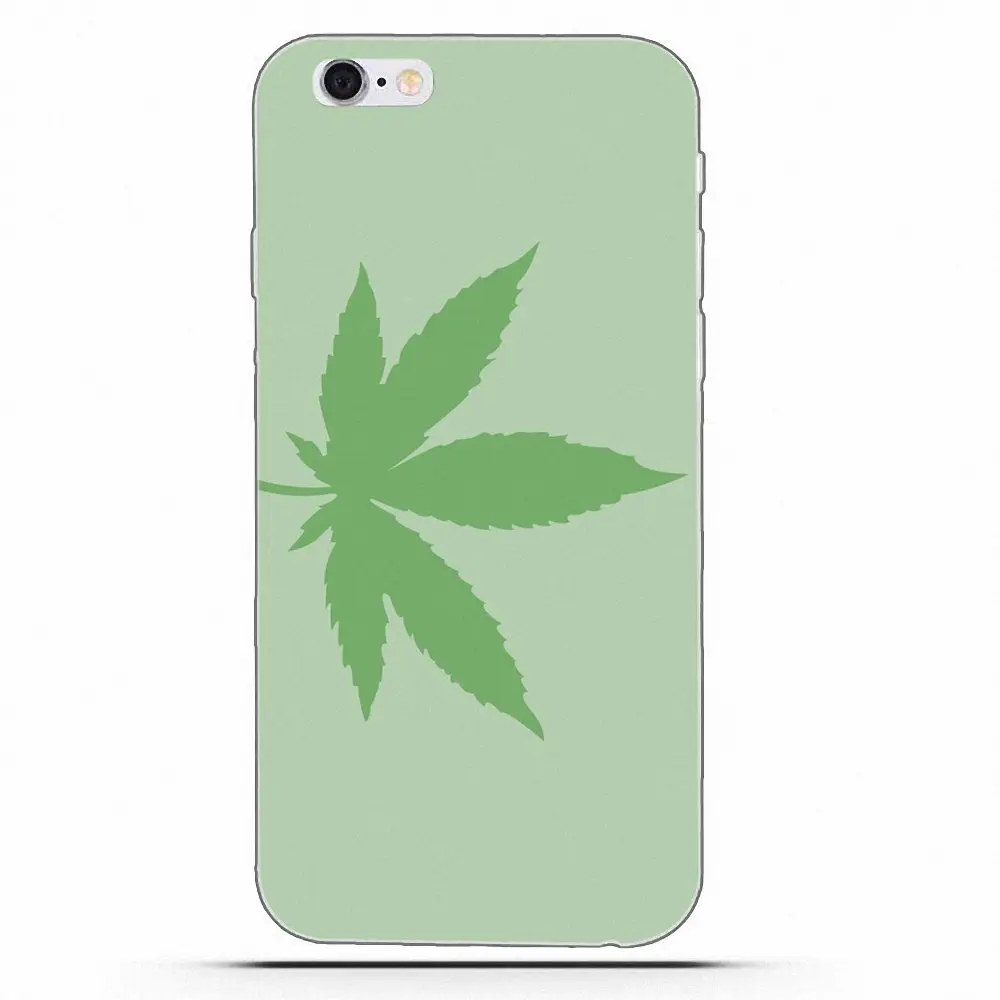 Чехол Wexoeq для сотового телефона с рисунком пеньковых листьев Apple iPhone X 4 4S 5 5C 5S SE 6 6S