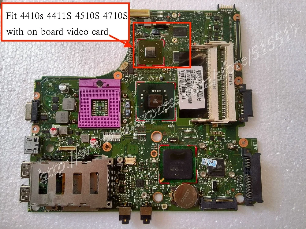Материнская плата для HP ProBook 4410s 4411S 4510S 4710S 574508 001 DDR2 с видеокартой|Материнские