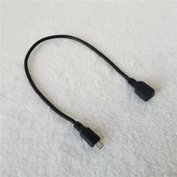 

100pcs/lot Micro USB to Mini USB Cable Data Transfer Extension Wire 5Pin Male to Female Adatper For Android Phone Black 25cm