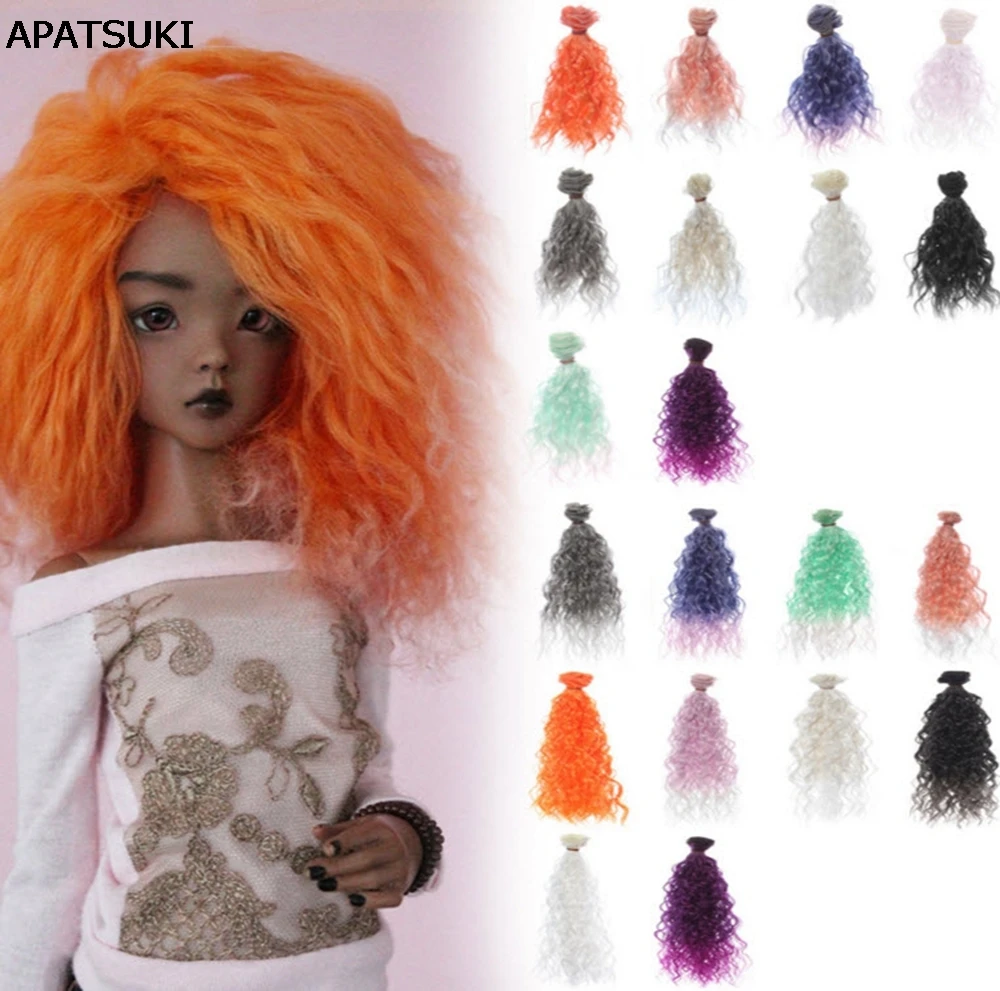 1pc High Quality Handmade Doll Wig BJD Doll Hair DIY High-temperature Wire Handmade Natural Curly Wigs Big Hair Curls 1pc High Quality Handmade Doll Wig BJD Doll Hair DIY High-temperature Wire Handmade Natural Curly Wigs Big Hair Curls
