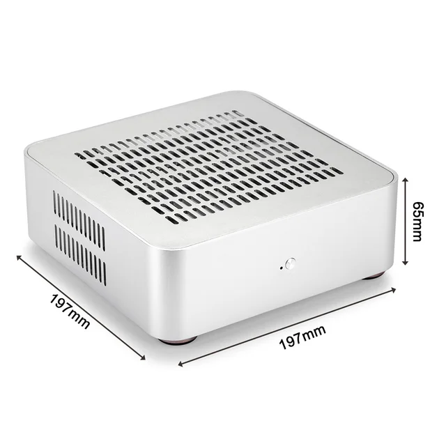 RGEEK L65S All Aluminum Chassis Small Desktop Computer Case PSU HTPC Mini itx pc with Power Supply 2