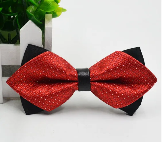 Высококачественный галстук-бабочка/классический цвет/черный и белый/металлическая голова/хан издание мужской многослойный бант Галстуки