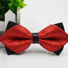 Высококачественный галстук-бабочка/классический цвет/черный и белый/металлическая голова/хан издание мужской многослойный бант Галстуки