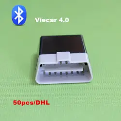 50 шт. DHL Бесплатная Авто сканер viecar 4,0 Bluetooth OBD2 сканер ELM327 Автомобильный сканер диагностический инструмент Поддержка для IOS/Android