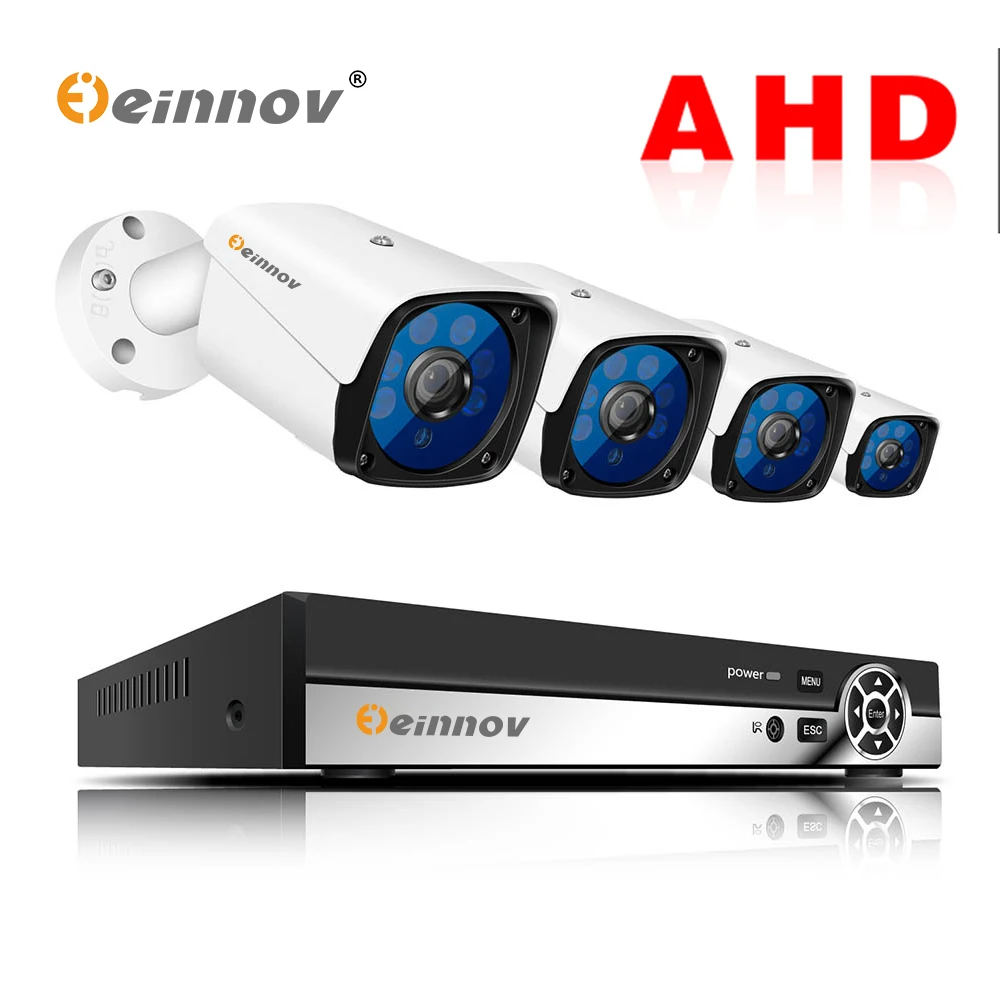 

Einnov 2MP Outdoor Video Surveillance Kit 8CH Port CCTV Security Camera System For Home DVR AHD Camera Night Vision HD P2P