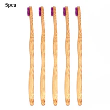 5 шт./партия, Бамбуковая щетка для ухода за зубами, щетка для чистки зубов, скребок, очищение ротовой полости, инструмент для здоровья взрослых