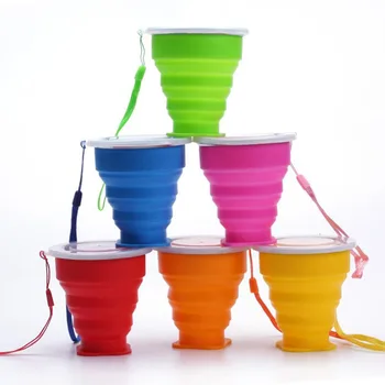 

Portable Solid Color Retractable Water Silicone Folding Gargle Bottles For Outdoor Travel Drinkware Tools Water Bottles S088C