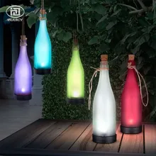 Водонепроницаемый Открытый Солнечный кулон лампа бутылка вина сад пейзаж ночной Светильник креативный звезда газон атмосферное подвесное освещение
