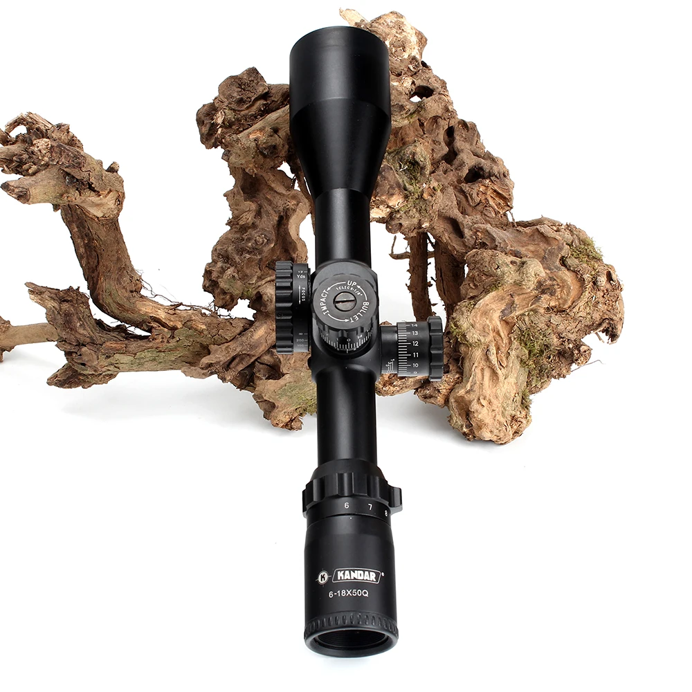 KANDAR 6-18X50Q First Focal Plane Hunting Riflescopes Side Parallax Adjustment Mil Dot Glass Etched Reticle Turrets Reset Scope (9)