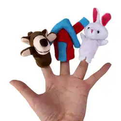 3 шт. животных Палец Кукольный плюшевый ребенок раннего образования игрушечные лошадки подарок