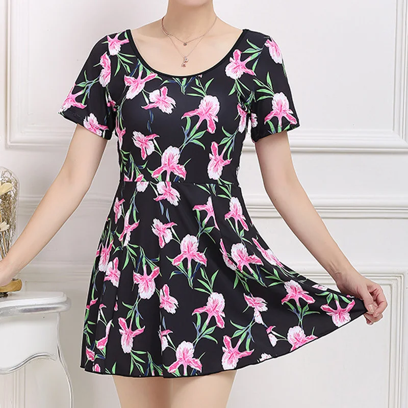 

Plus Size 6XL Floral Skirted Tankini Set Padded Swimwear High Waisted Bathing Suits Women Beach Wear Large Size Swimsuit