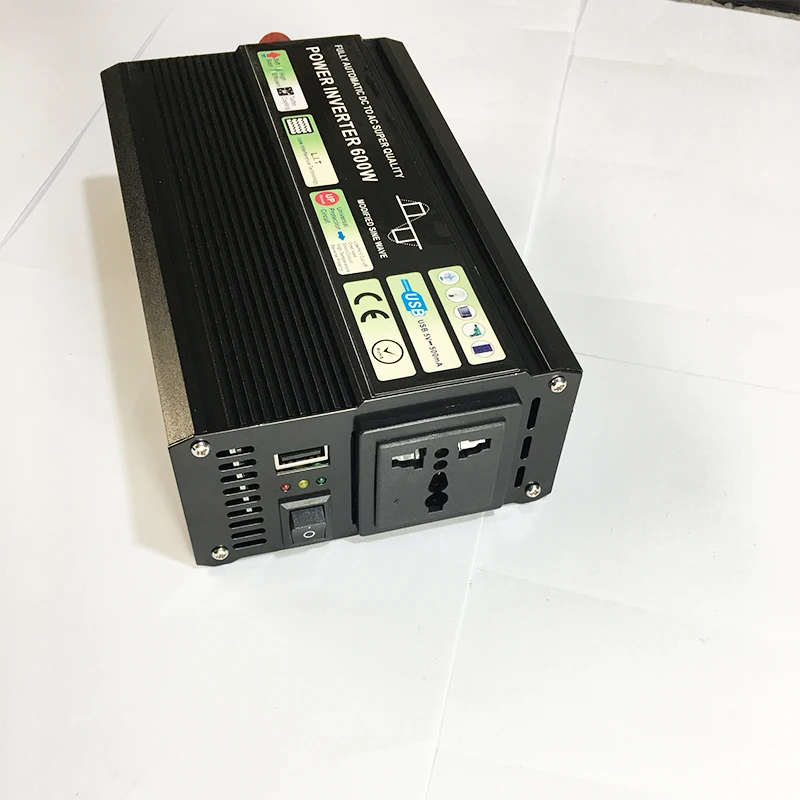 Смарт-модифицированный синусоидный Инвертор постоянного тока 12V 24V 48V к переменному току 110V 220V Солнечный Мощность 600W