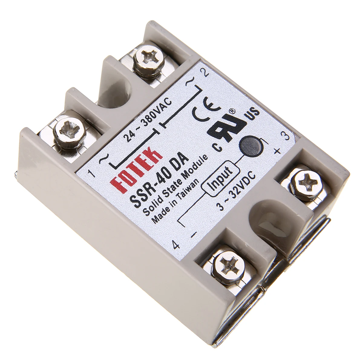 1pc Durable 24-380V 40A SSR-40 DA Solid State Relay for PID Temperature Controller 60*45*23mm Long service life