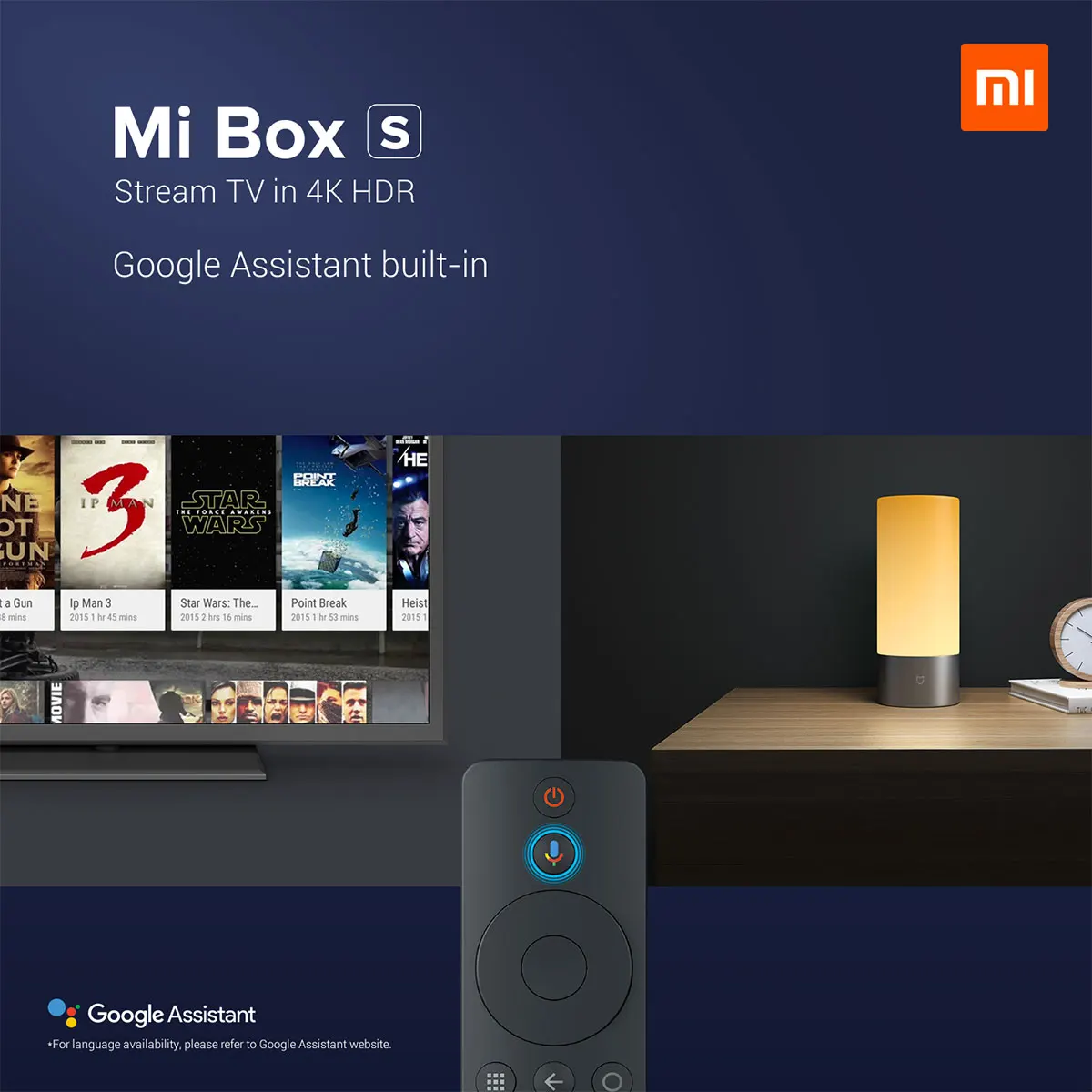 Глобальная оригинальная Xiaomi mi коробка S 4K HDR Android tv 8,1 mi Box 2G 8G wifi Google Cast Netflix IP tv телеприставка mi Box 4 медиаплеер