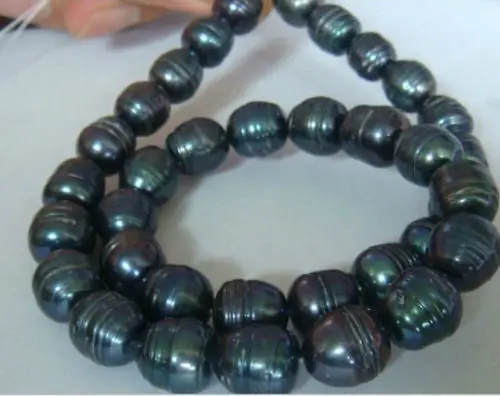 

0001338 South Sea Black Baroque Pearl Necklace 18"14KGP GOLD CLASP (A0501)