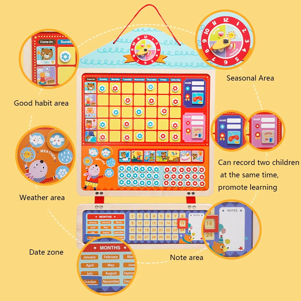 Поведение награда Chore ответственность диаграммы поведение доска для записей Детские Обучающие календарь Playboard