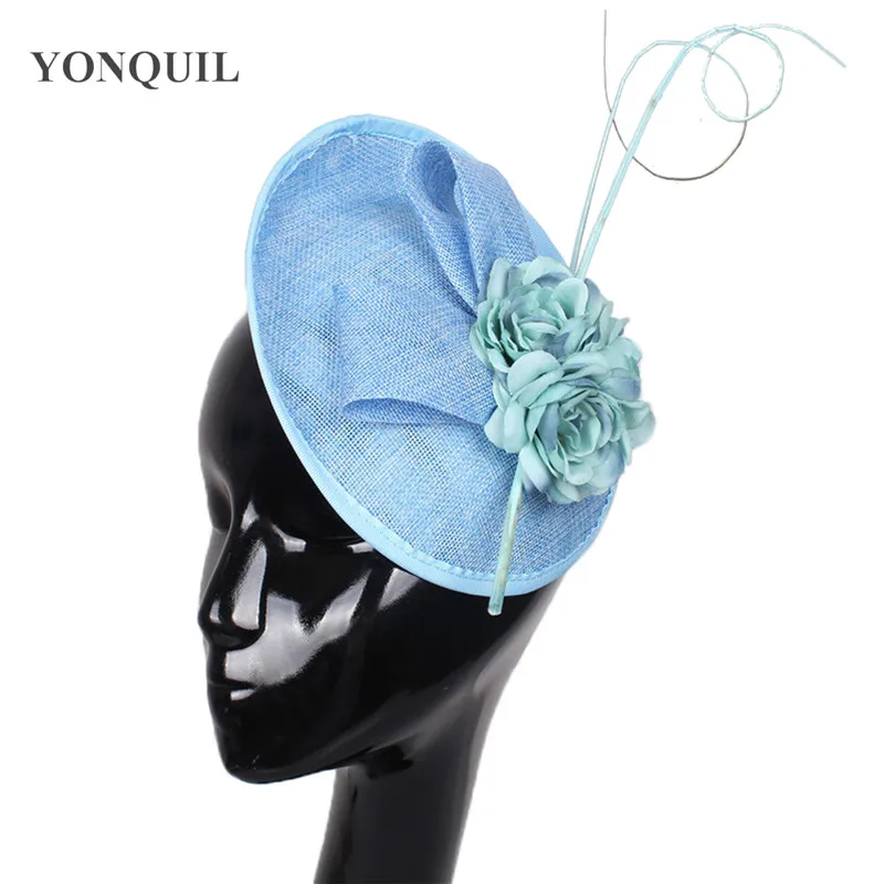 light blue hats and fascinators