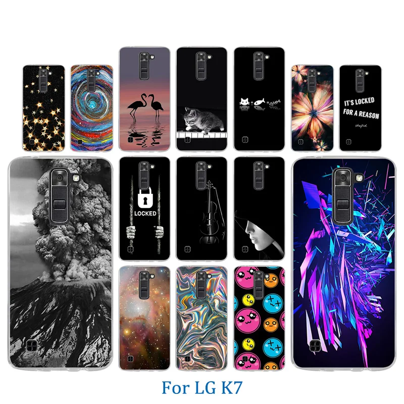 TSoft Silicone Cover Volcanic Pattern for LG K7/Tribute 5 LS675/X210 X210DS Phone Case Soft For K7 K 7 Back Covers |