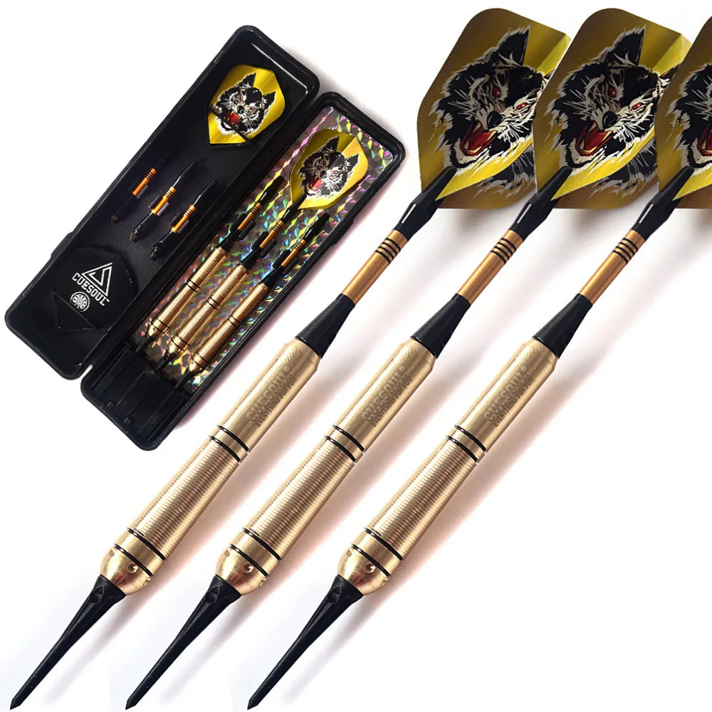 CUESOUL Black Scorpion Deluxe Soft Dartpijlen Set met Luxe Case, 16 gram (B2303