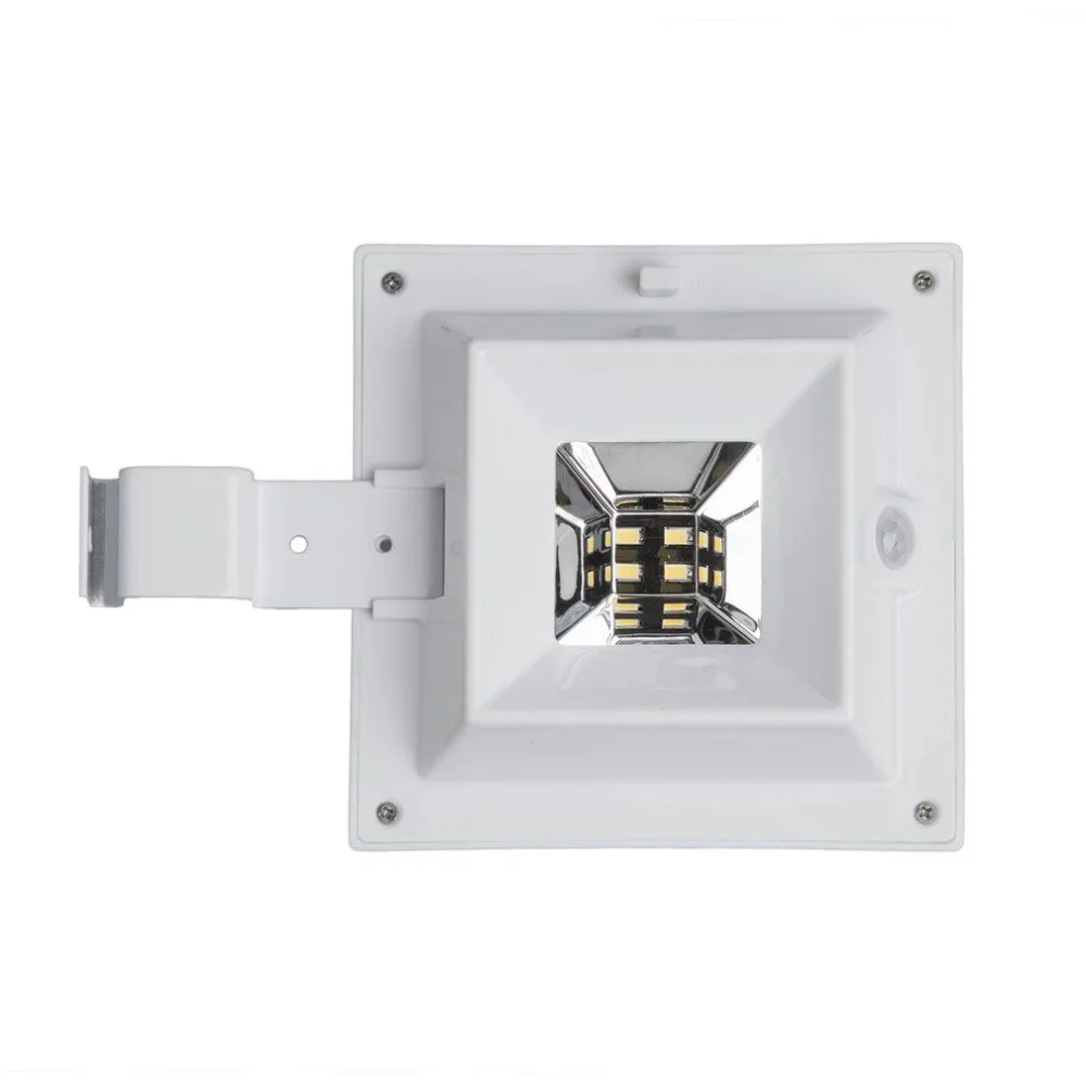 4 LED PIR Motion Sensor Solar Light Human Activated Wall ...