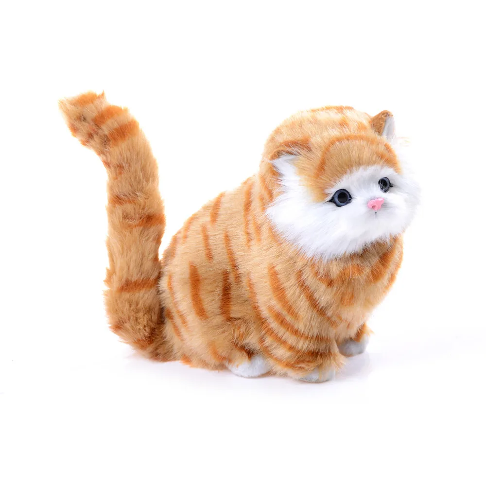 1 pcs soft Electric Simulation plush cat doll toys for kids gifts