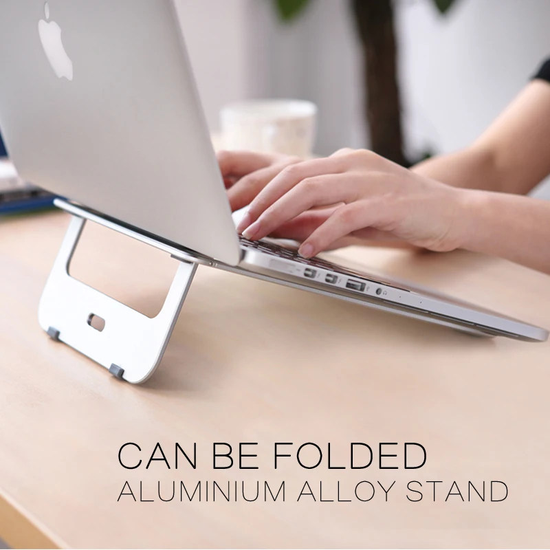 

Newest Aluminum Laptop Stand Tablet Holder Cooling Desk Pad for MacBook Pro Air/ Notebook 11" to 15