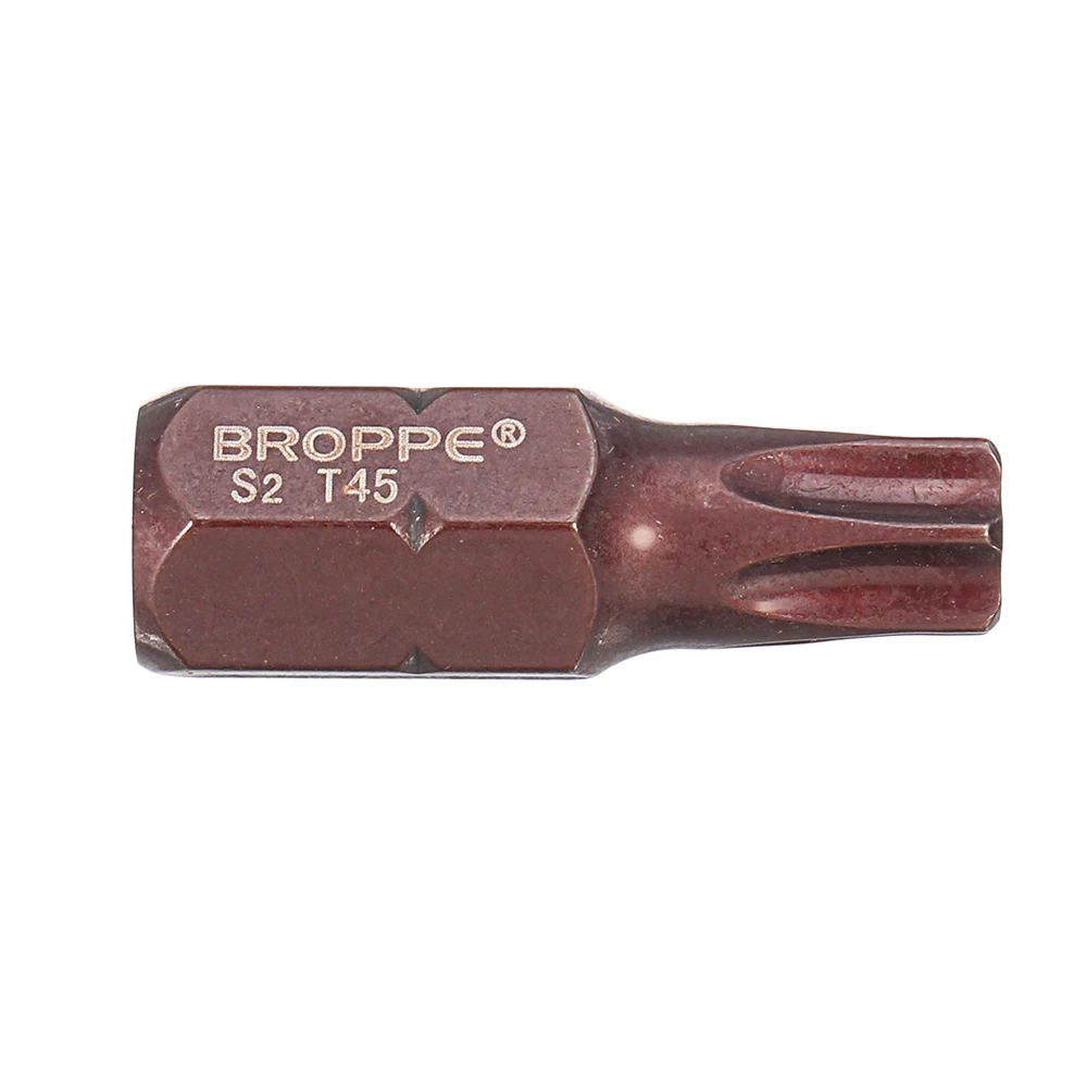 Broppe 7 шт. T20-55 30 мм Магнитная отвертка Torx Бит S2 сталь 10 мм шестигранный хвостовик для ударной отвертки T20/T25/T30/T40/T45/T50/T55