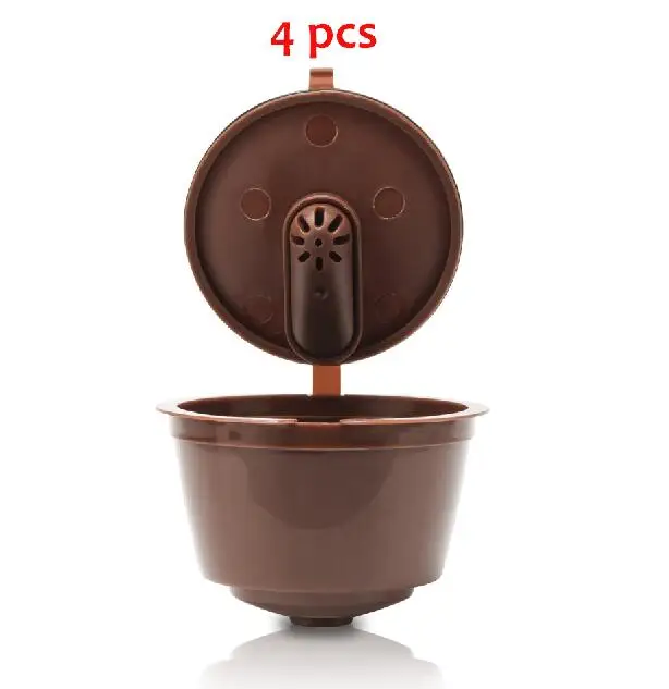 Новые 3/4 шт. combinacapsule кофе Refilable капсулы 2 Тип 3rd Genration многоразовые капсулы Dolce Gusto Обновление версии фильтр - Цвет: 4pcs-3rdBrown