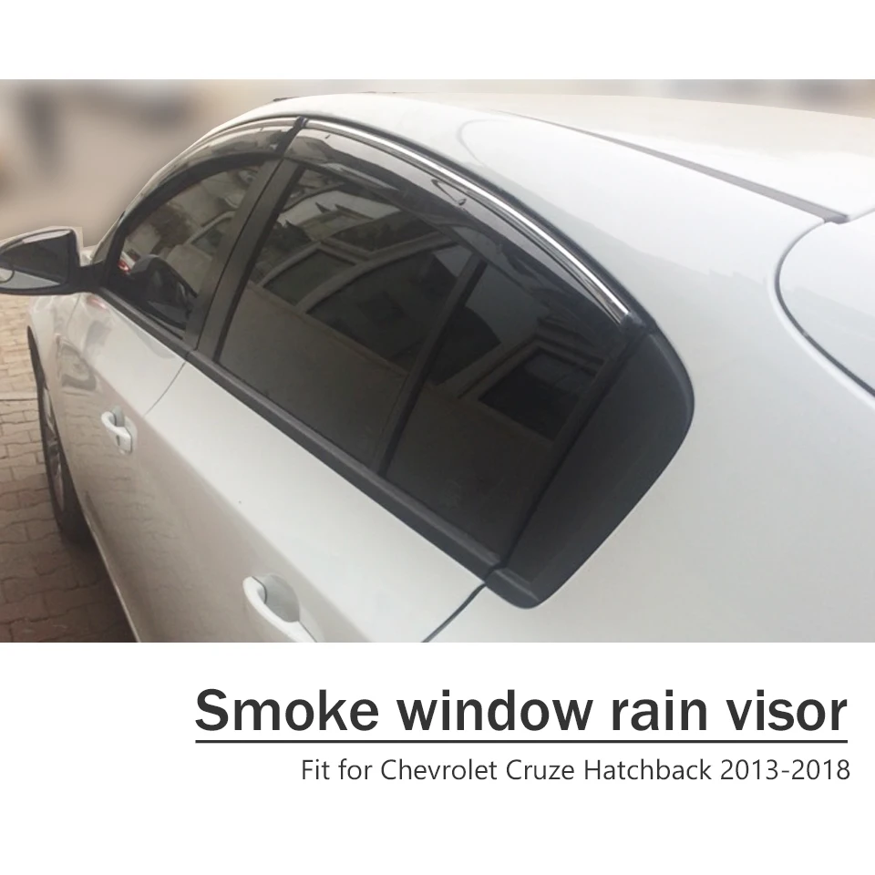 NOANS 4 шт. наклейки для Chevrolet Cruze хэтчбек 2018-2013 Автомобиль Аксессуары Укладка ABS Windows Солнце Дождь козырек двери щит отделкой