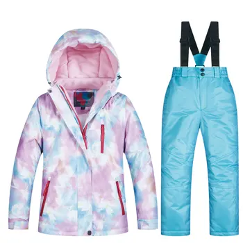 

2019 New Kids Ski Suit Children Brands Windproof Waterproof Warm Girls Snow Set Winter Skiing And Snowboarding Jacket For Child